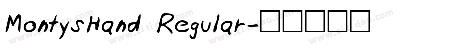MontysHand Regular字体转换